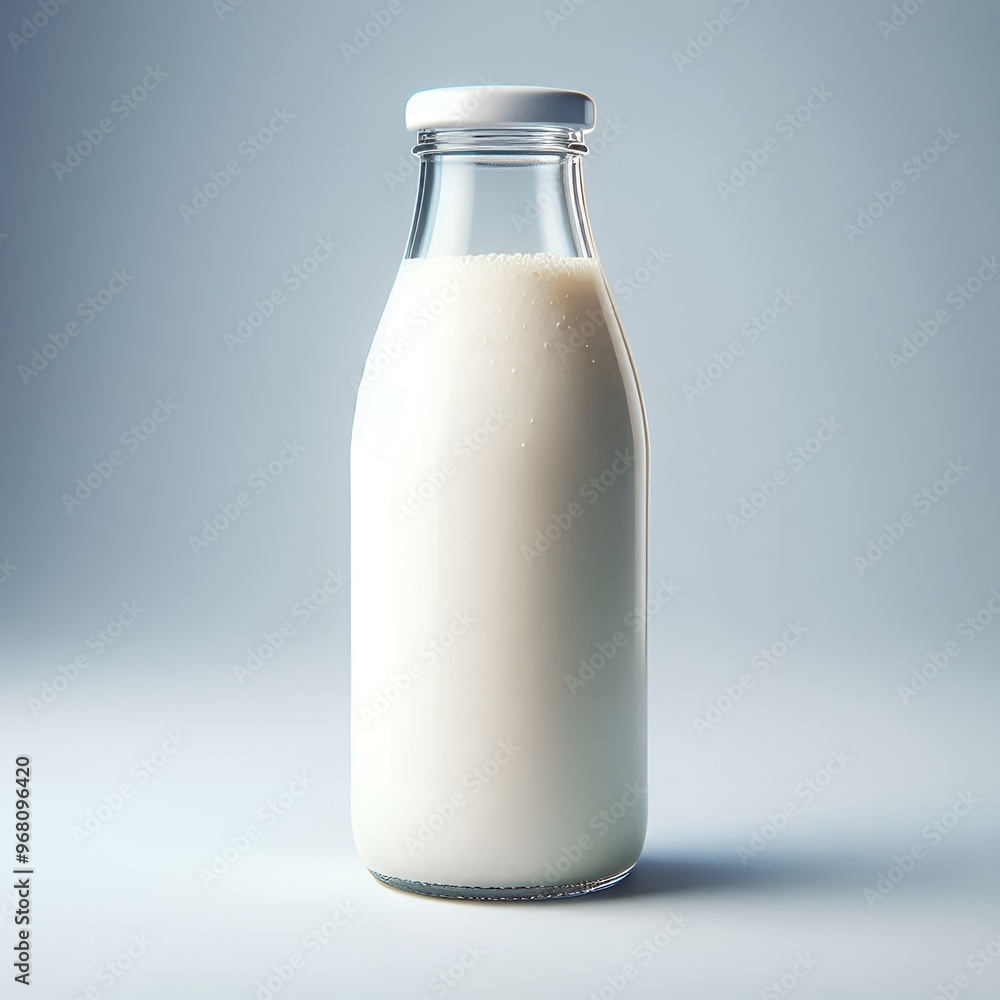 glass bottle of milk isolated on white background glass bottle of milk isolated on white background