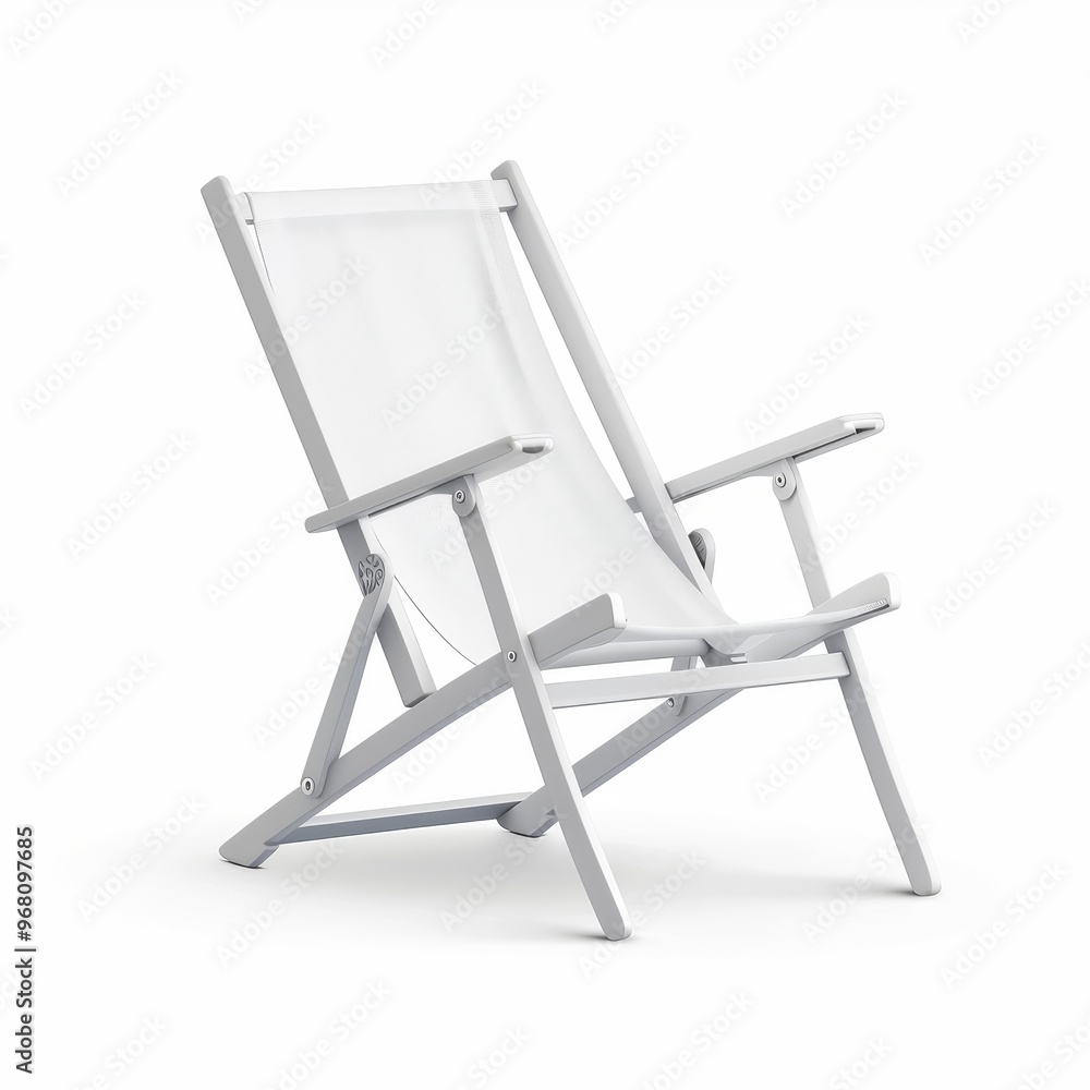 Lawn chair, garden furniture, detailed illustration, classic plastic, isolated on white background. Lawn chair, garden furniture, detailed illustration, classic plastic, isolated on white background.