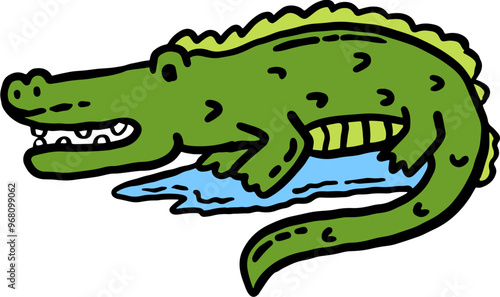 crocodile doodle