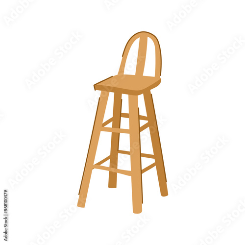 furniture bar stool cartoon. seating decor, kitchen counter, swivel adjustable furniture bar stool sign. isolated symbol vector illustration