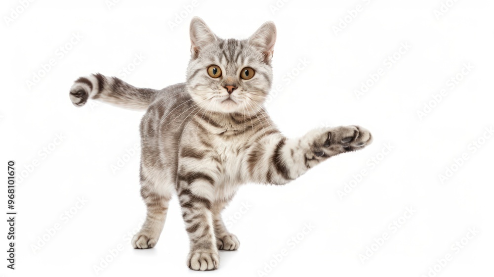 Playful Tabby Cat Pawing Playful Tabby Cat Pawing