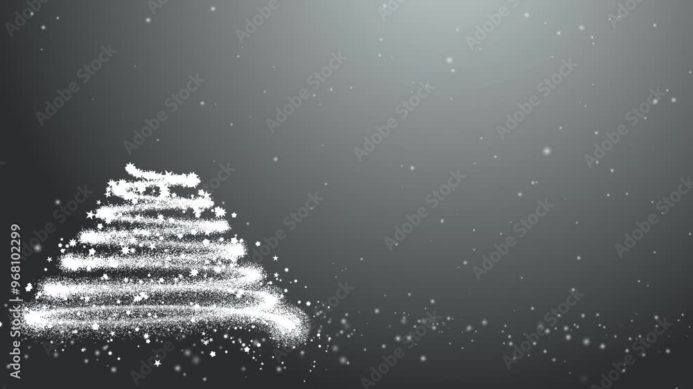 Christmas tree and snowflakes