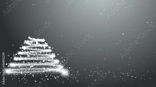 Christmas tree and snowflakes