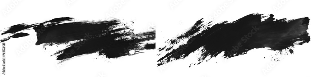 et of a Black ink brush stroke paint template texture for design on a transparent background png et of a Black ink brush stroke paint template texture for design on a transparent background png