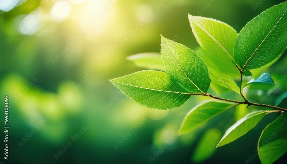 Sunlit Green Leaves Close-Up: A Serene Nature Scene with Vibrant Foliage, Soft Focus Background, and Warm Natural Light in a Peaceful Forest Setting, Symbolizing Growth and Tranquility Sunlit Green Leaves Close-Up: A Serene Nature Scene with Vibrant Foliage, Soft Focus Background, and Warm Natural Light in a Peaceful Forest Setting, Symbolizing Growth and Tranquility