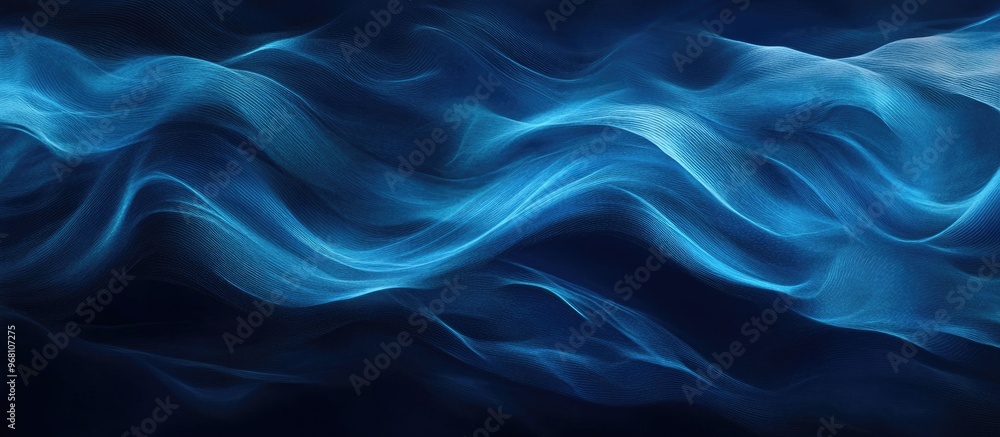 Blue Waves on Dark Background High Resolution Artwork Blue Waves on Dark Background High Resolution Artwork
