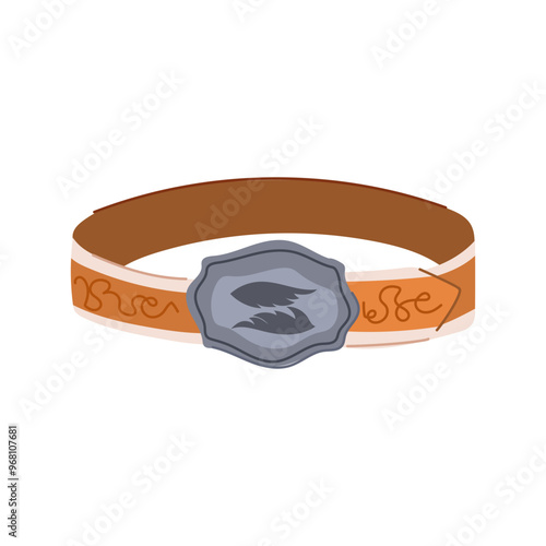 buckle belt cowboy cartoon. western rodeo, lasso boots, spurs jeans buckle belt cowboy sign. isolated symbol vector illustration