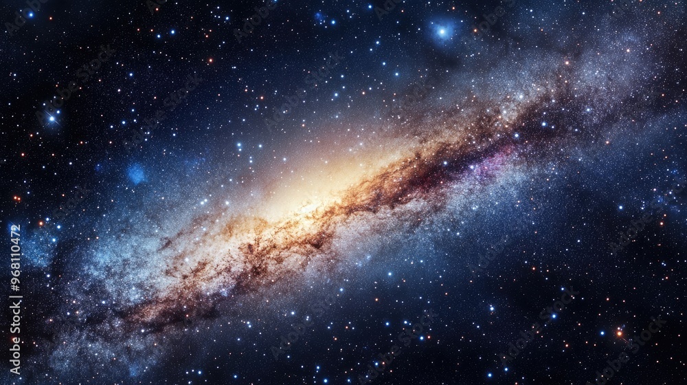 Fototapeta premium Stars of a celestial body and galaxy in the vastness of space