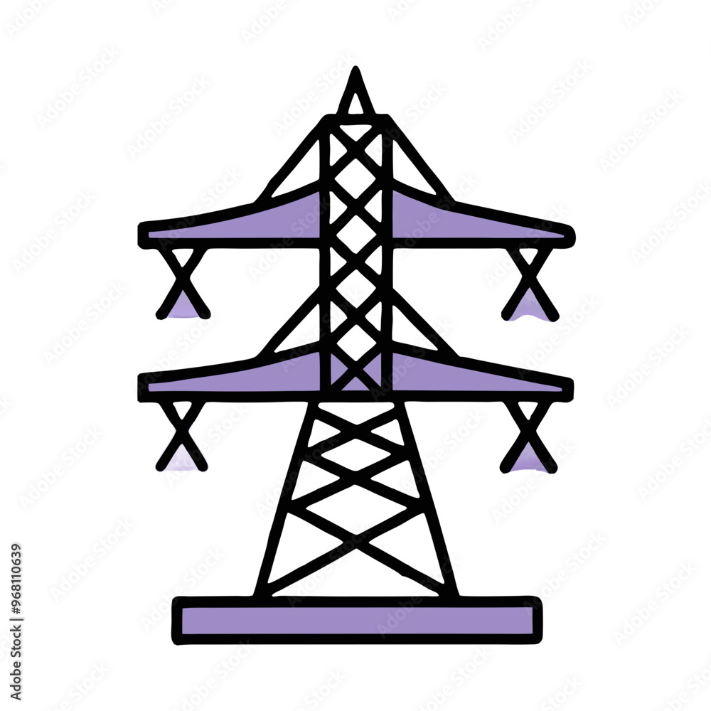 Power Lines and ecology icon, vector design Power Lines and ecology icon, vector design