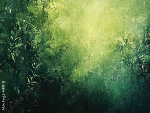 Blurred Olive Artwork Beautiful Fantasy Painting with Grunge Effect Green Texture with Artistic Touch Abstract Illustration with a Magical Fashionable Aesthetic