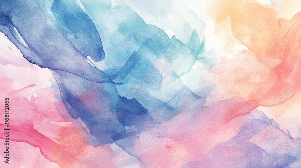 Fototapeta premium Soft watercolor abstract illustration for artistic inspiration