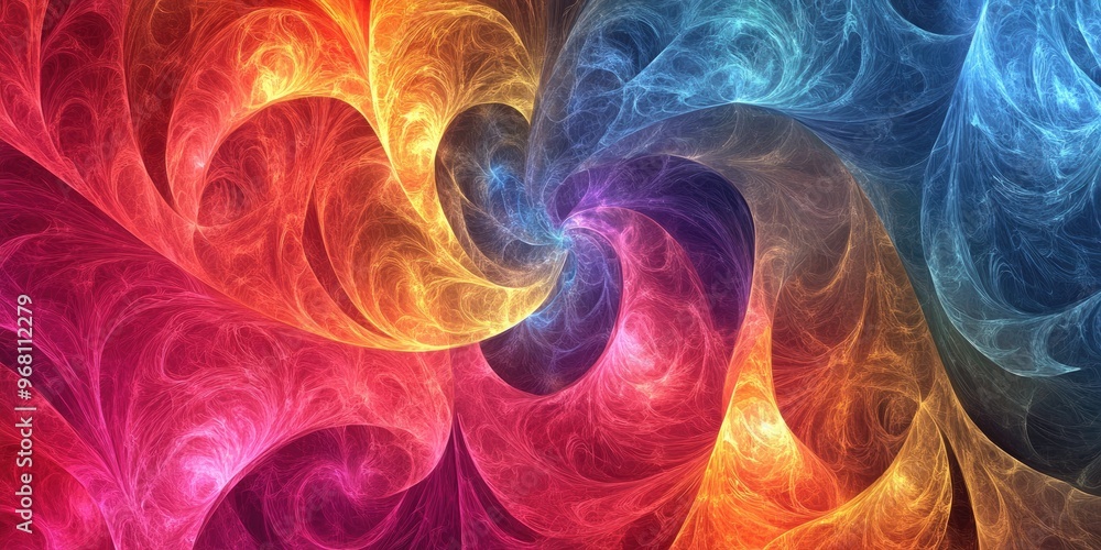 Fototapeta premium Colorful abstract fractal background design