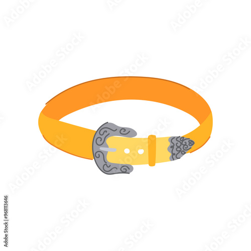 jeans belt cowboy cartoon. ranch cattle, saddle horse, wrangler outlaw jeans belt cowboy sign. isolated symbol vector illustration