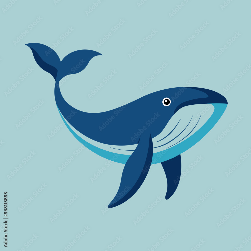 Vector design humpback whalefish