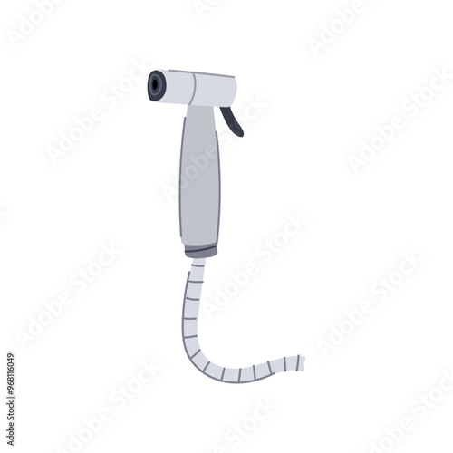 bathroom bidet sprayer cartoon. clean water, nozzle wash, sanitary plumbing bathroom bidet sprayer sign. isolated symbol vector illustration