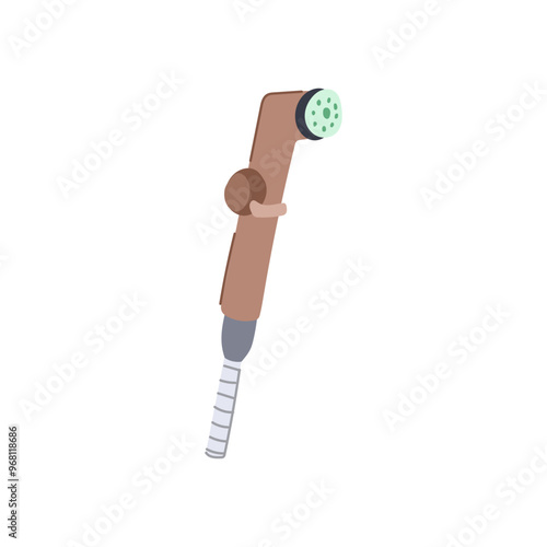 nozzle bidet sprayer cartoon. wash sanitary, plumbing ecofriendly, pressure installation nozzle bidet sprayer sign. isolated symbol vector illustration