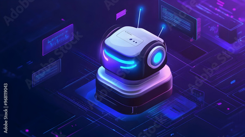 Wallpaper Mural Chatbot conversation assistant, online customer service with AI and automatic answering machine Torontodigital.ca