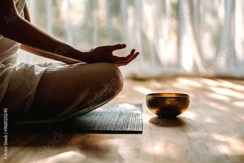 Femme en position assise de yoga
