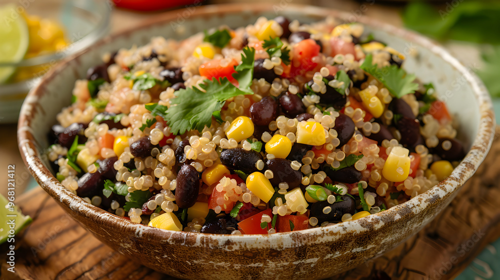 Southwest Quinoa Salad With Black Beans And Corn. Southwest Quinoa Salad With Black Beans And Corn.