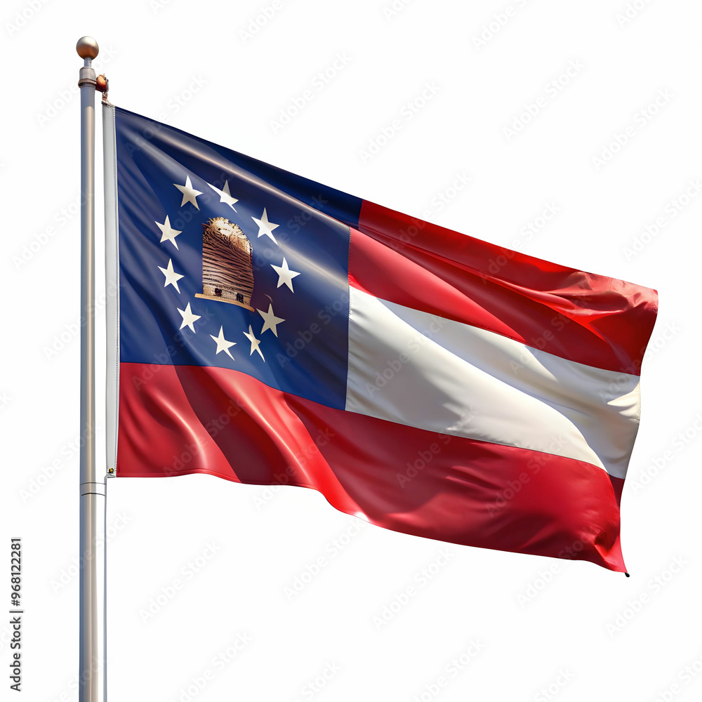 Naklejka premium Georgia flag design