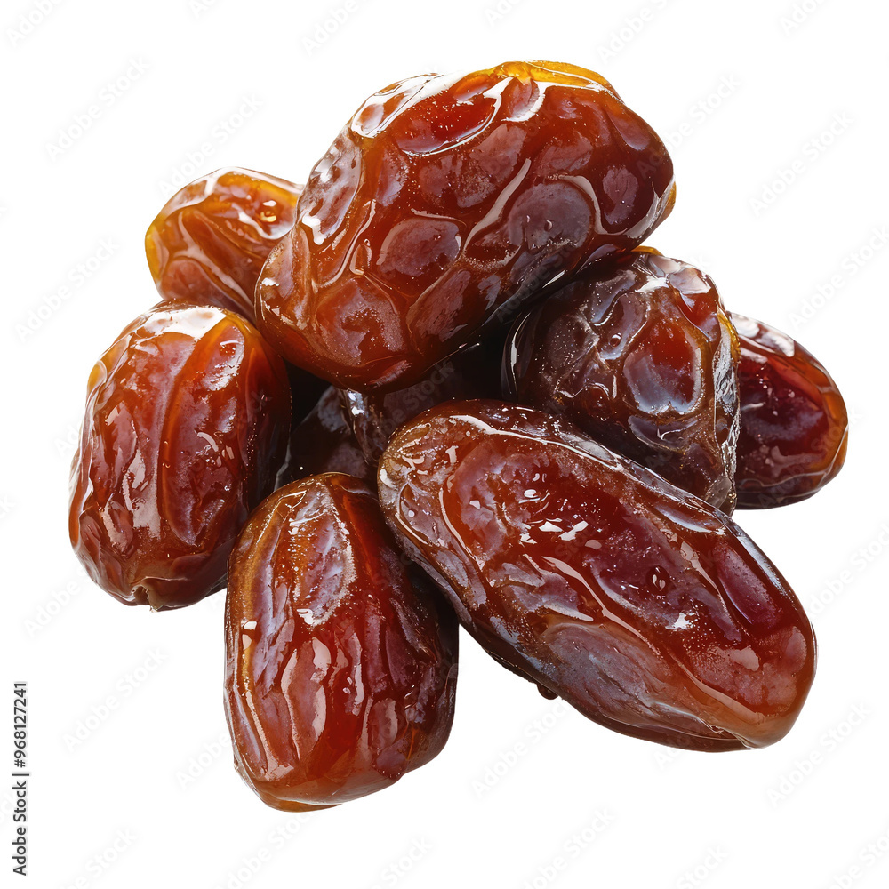 Close-up of a pile of ripe dates, showcasing their rich, brown color and glossy texture. Close-up of a pile of ripe dates, showcasing their rich, brown color and glossy texture.