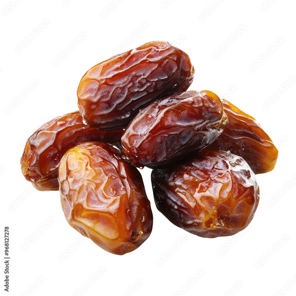 A close-up of a group of dates, a sweet and chewy fruit often enjoyed as a snack or dessert. A close-up of a group of dates, a sweet and chewy fruit often enjoyed as a snack or dessert.