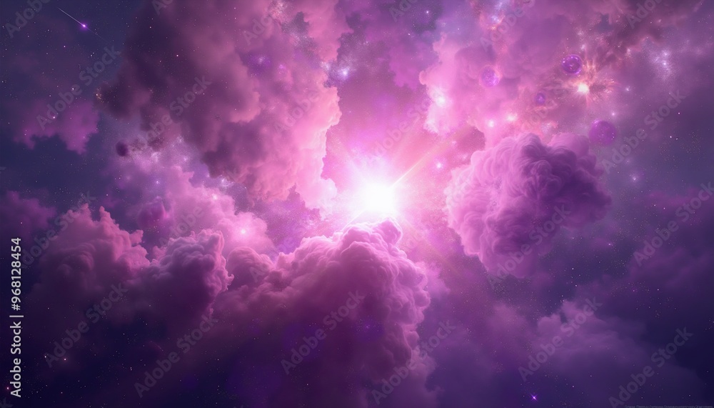Artistic nebula with rich color and glassy layers Artistic nebula with rich color and glassy layers
