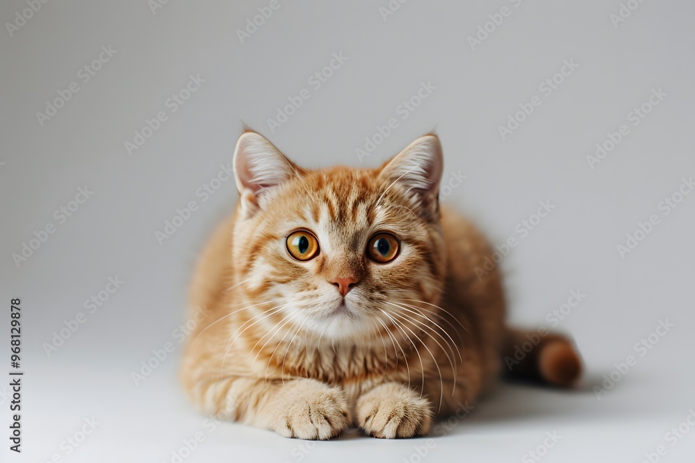 Adorable Ginger Cat with Striking Eyes Posing Gracefully Adorable Ginger Cat with Striking Eyes Posing Gracefully