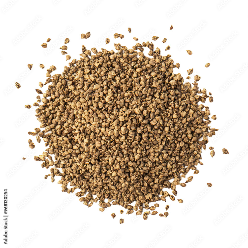 A close-up of a pile of buckwheat groats, a healthy and versatile grain. A close-up of a pile of buckwheat groats, a healthy and versatile grain.