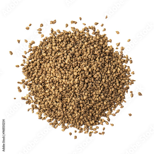 A close-up of a pile of buckwheat groats, a healthy and versatile grain.