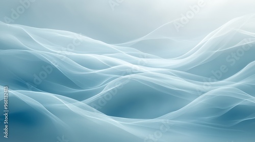 Abstract blue and white background with flowing lines.