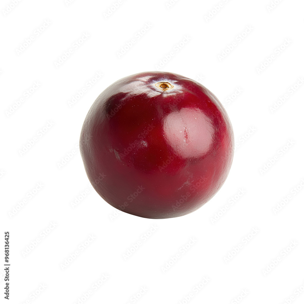 Single Fresh Cranberry Isolated on Black Background Single Fresh Cranberry Isolated on Black Background