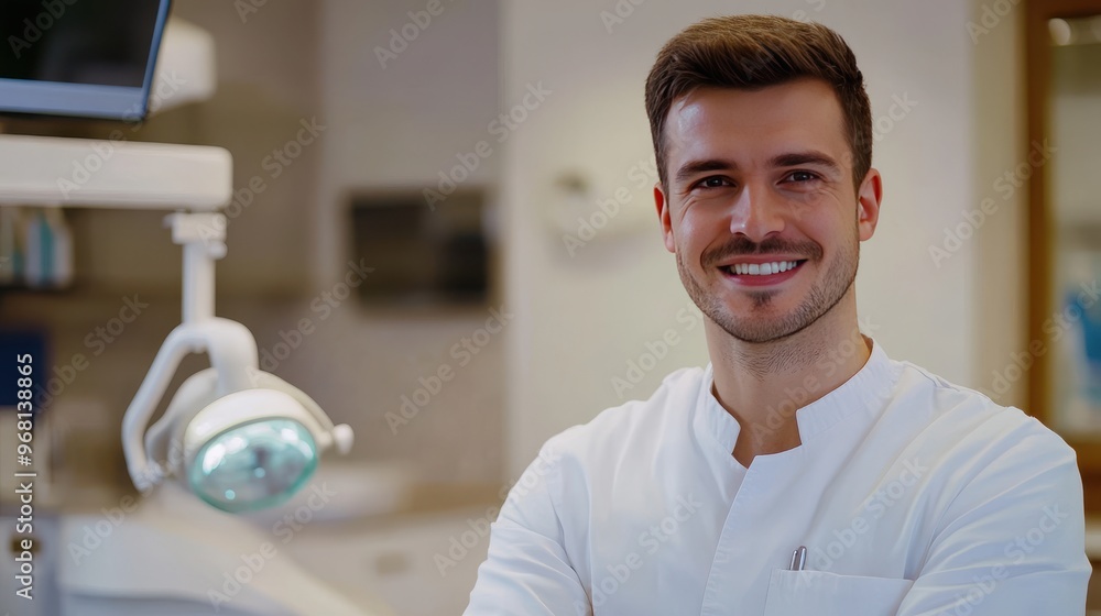 Smiling Dentist in a Modern Dental Office Smiling Dentist in a Modern Dental Office