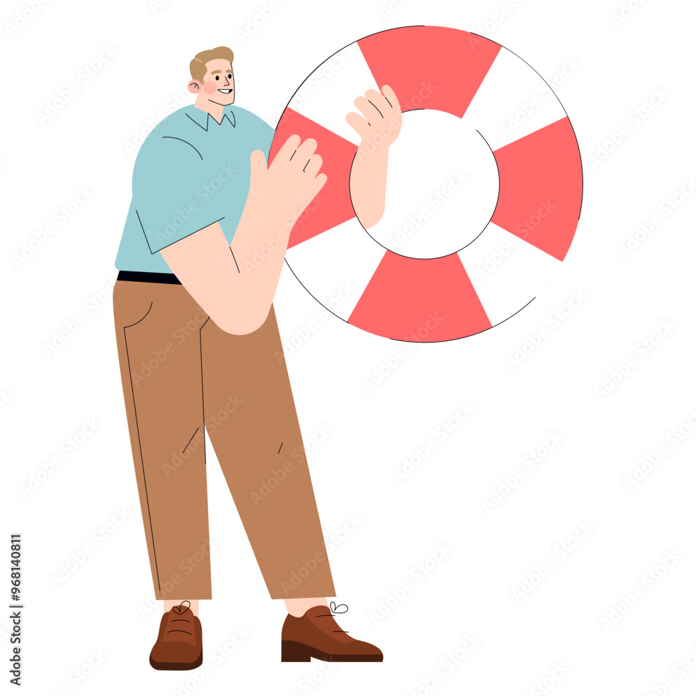 Diversity Businessman. Flat Vector Illustration Diversity Businessman. Flat Vector Illustration