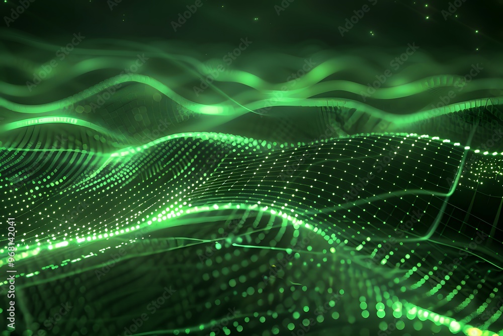 Dynamic Green Wave Patterns in a Digital Landscape Dynamic Green Wave Patterns in a Digital Landscape