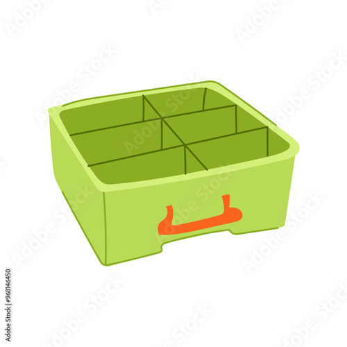 caddies craft organizer cartoon. totes baskets, hooks pegs, labels dividers caddies craft organizer sign. isolated symbol vector illustration