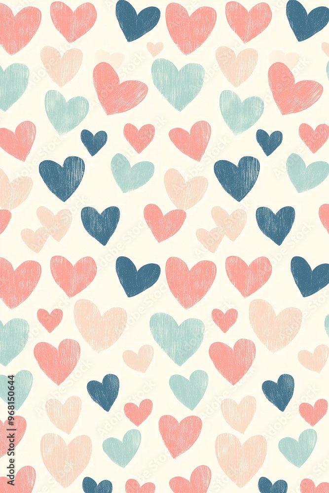 Pattern with hearts Pattern with hearts