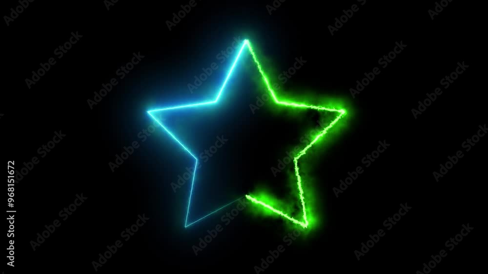 Abstract glowing neon star Abstract glowing neon star