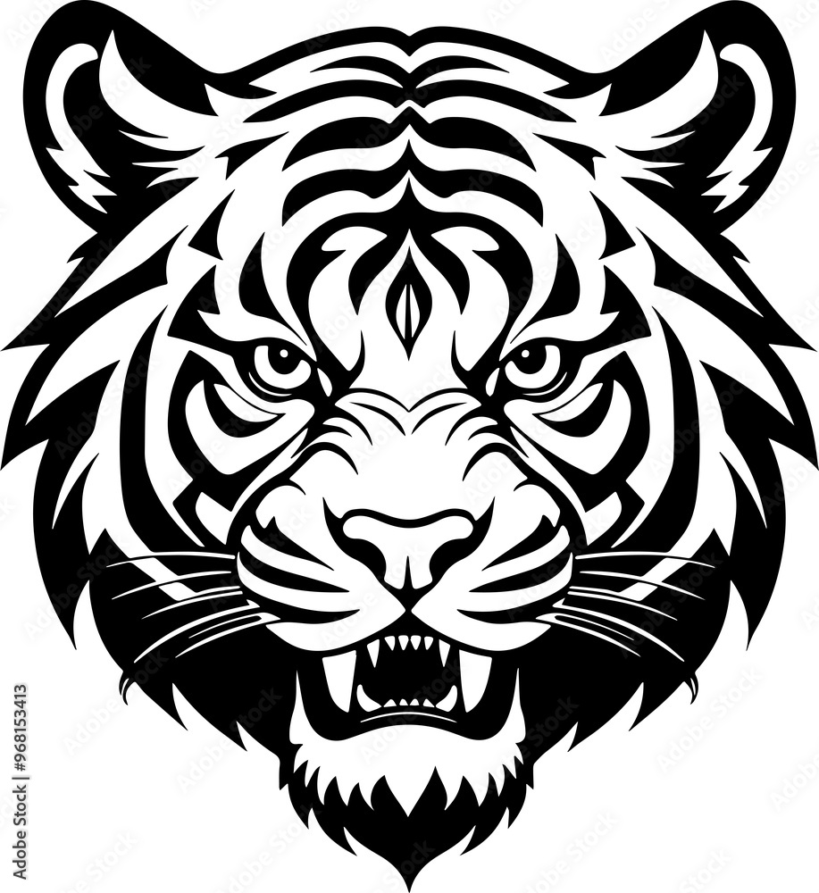 Furious Tiger head icon isolated on white background
Furious Tiger head icon isolated on white background
