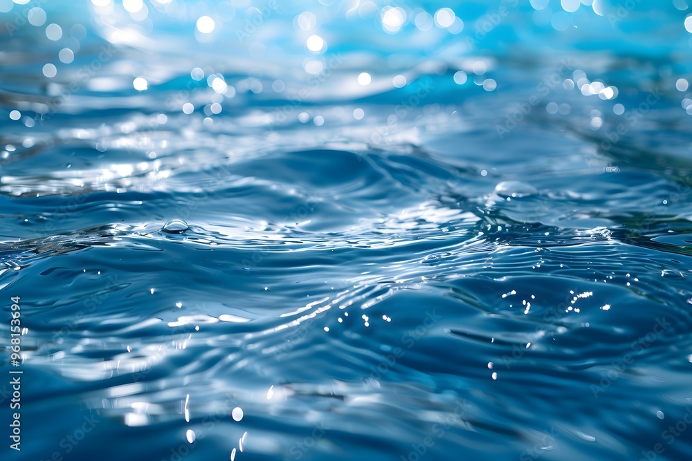 Captivating Close-Up of Sparkling Water Surface with Gentle Ripples Captivating Close-Up of Sparkling Water Surface with Gentle Ripples