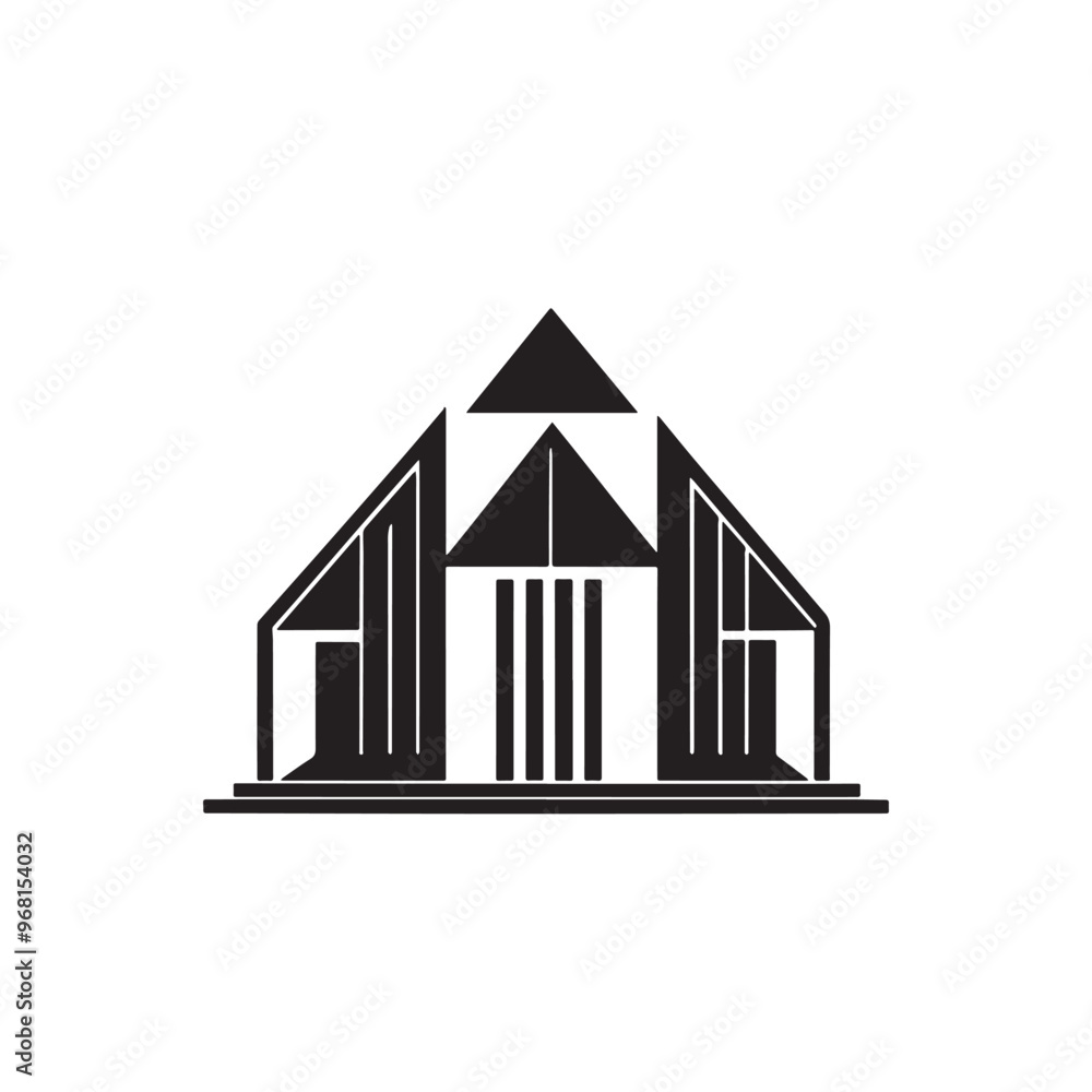 City life concept big architectural building design icon City life concept big architectural building design icon