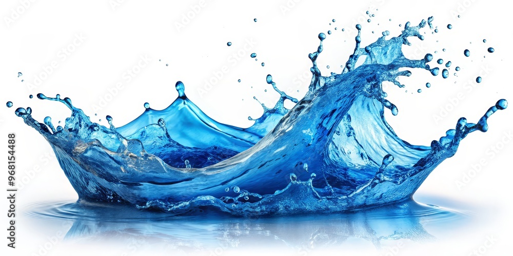 Obraz premium Water Splash Crown, Liquid, Splash, Blue