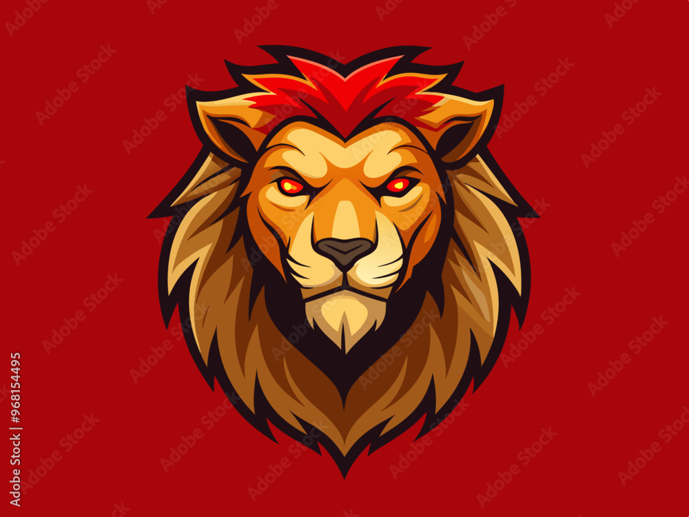 Wild Lion Head and Logo Icon. Vector Illustration Wild Lion Head and Logo Icon. Vector Illustration