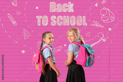 Little classmates in stylis...