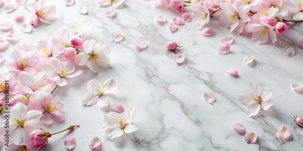 Pink Cherry Blossoms on Marble, Spring Flowers, Delicate, Floral Beauty, Cherry Blossoms, Marble, Spring Pink Cherry Blossoms on Marble, Spring Flowers, Delicate, Floral Beauty, Cherry Blossoms, Marble, Spring