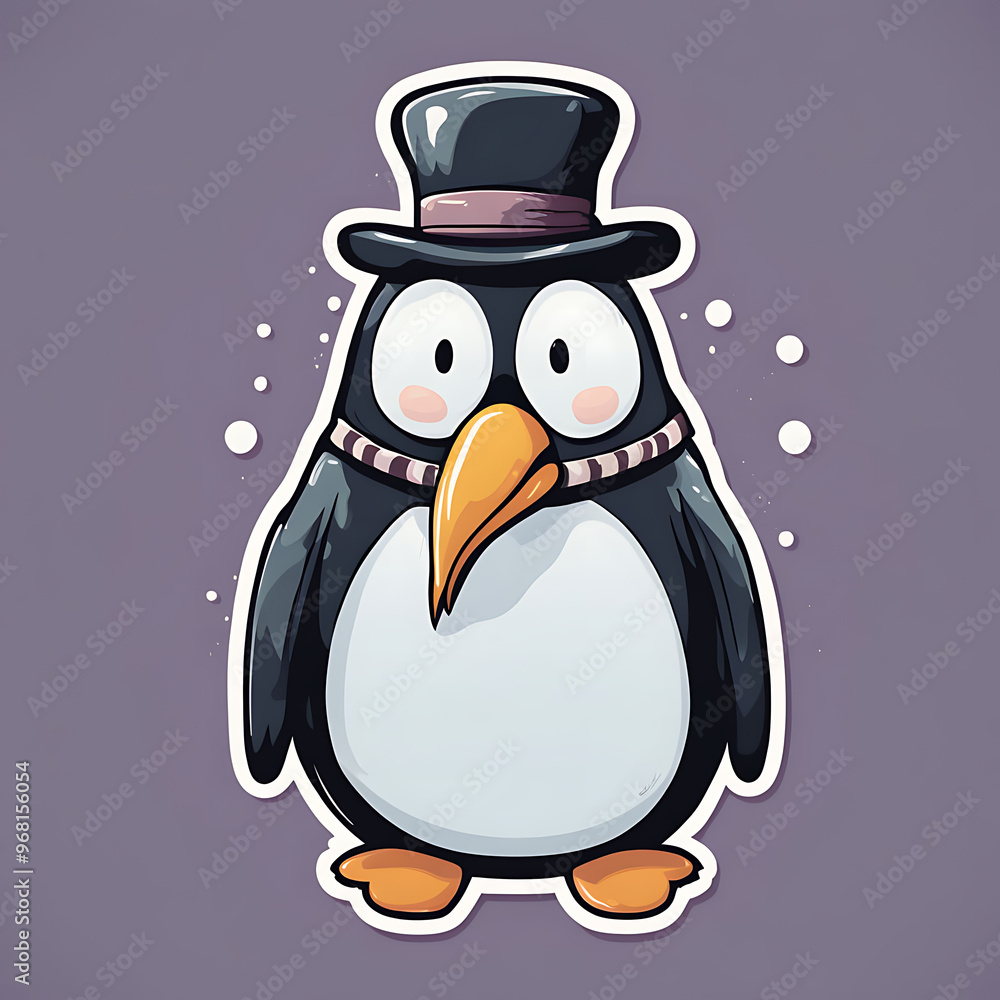 Obraz premium A penguin in a cylinder