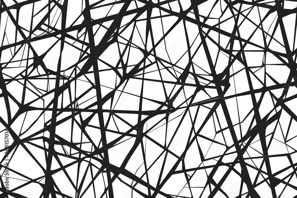 Abstract Black and White Geometric Pattern with Intersecting Lines Abstract Black and White Geometric Pattern with Intersecting Lines