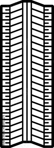 Tire tread illustration outline vector