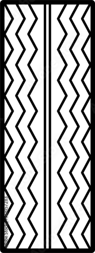 Tire tracks illustration outline vector