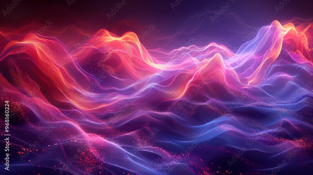 Abstract background with colorful waves and lights Abstract background with colorful waves and lights